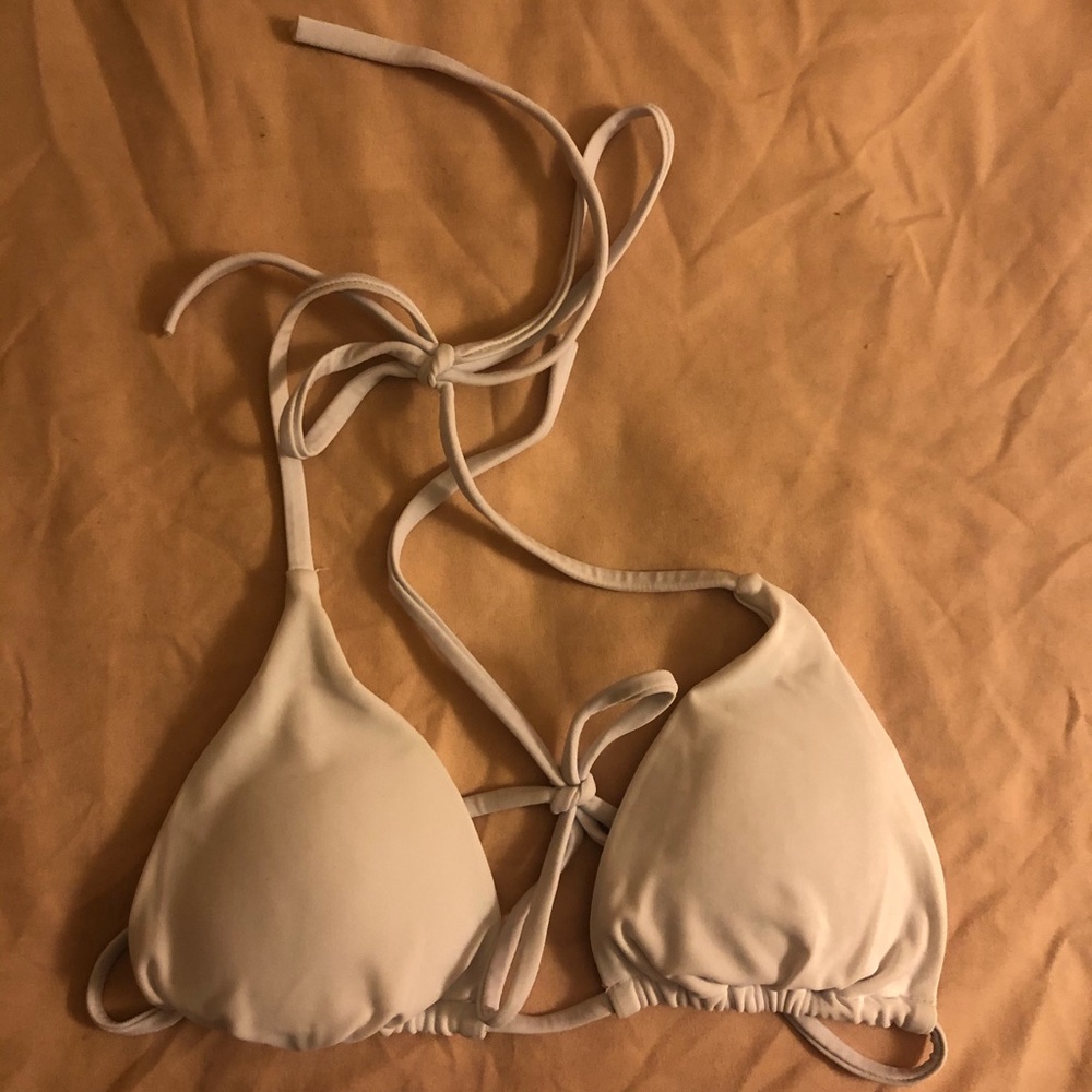 Solid white bikini